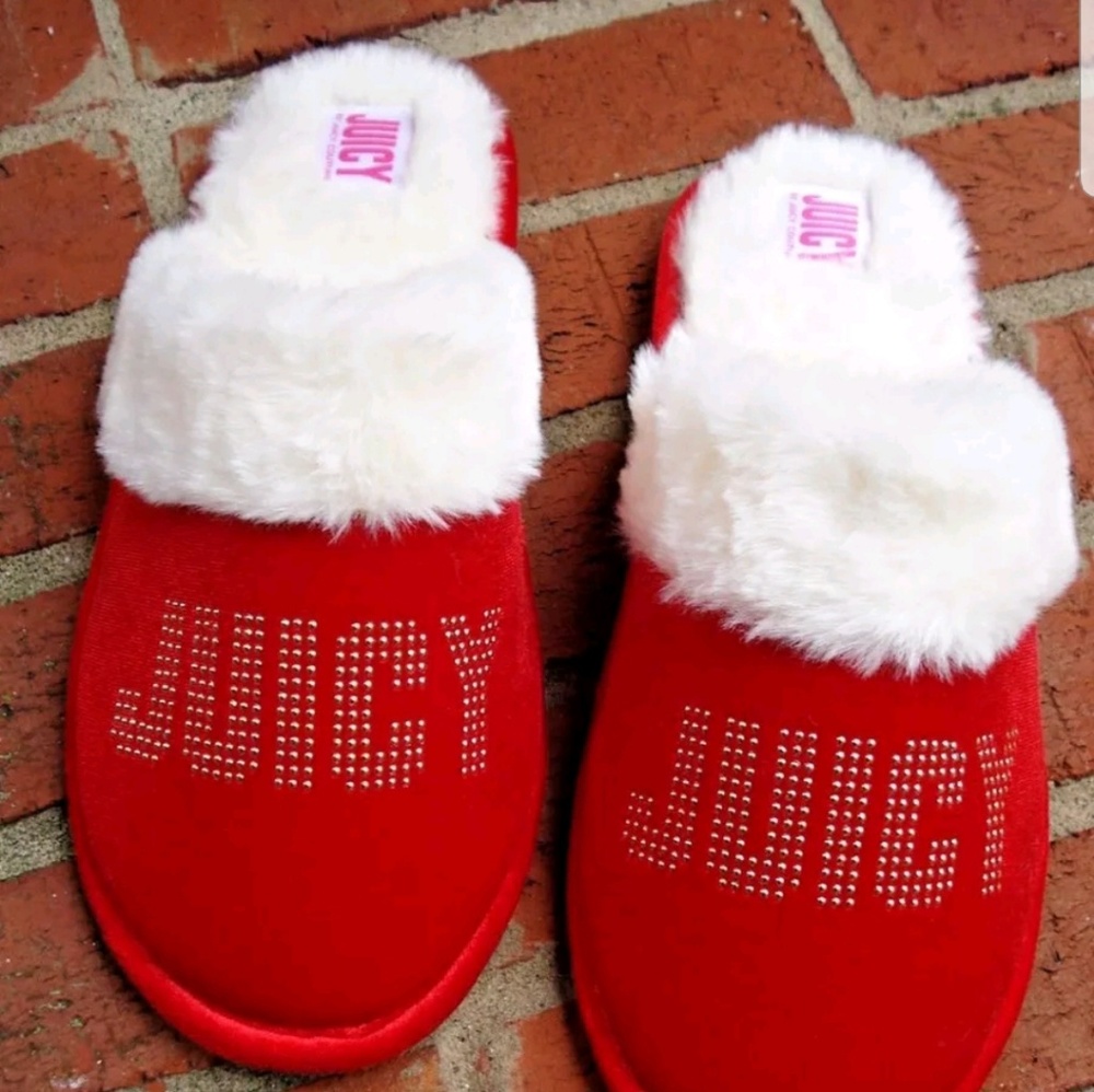 Red JUICY COUTURE Bling SLIPPERS